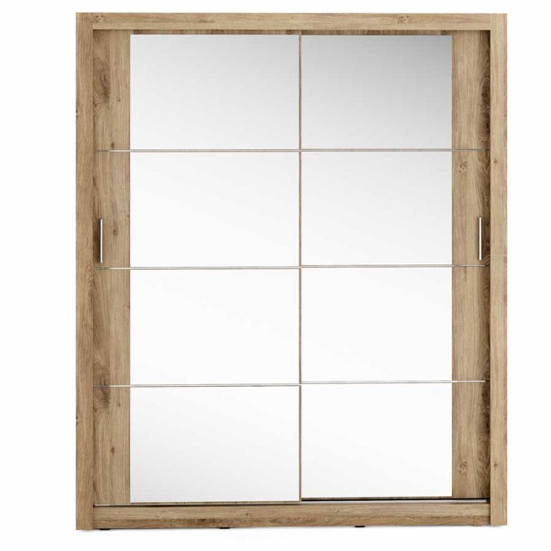 Kleiderschrank ARTI 3 mit zwei Schiebetüren und Spiegeln LENART