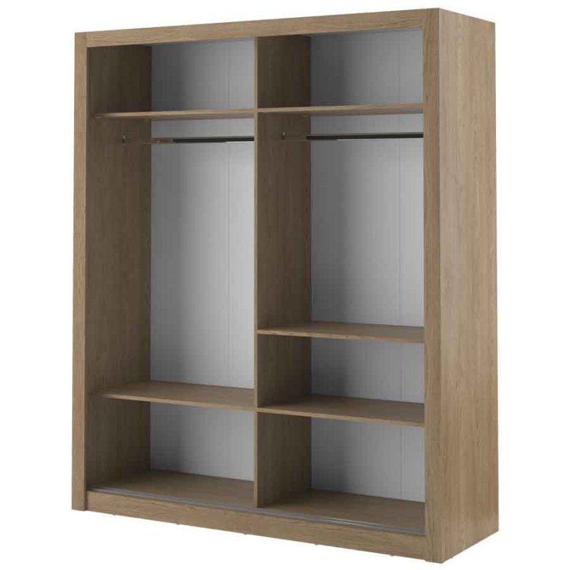 Kleiderschrank ARTI 3 mit zwei Schiebetüren und Spiegeln LENART