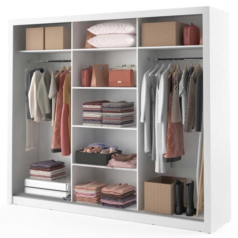 Kleiderschrank ARTI 2 mit drei Schiebetüren und Spiegeln LENART