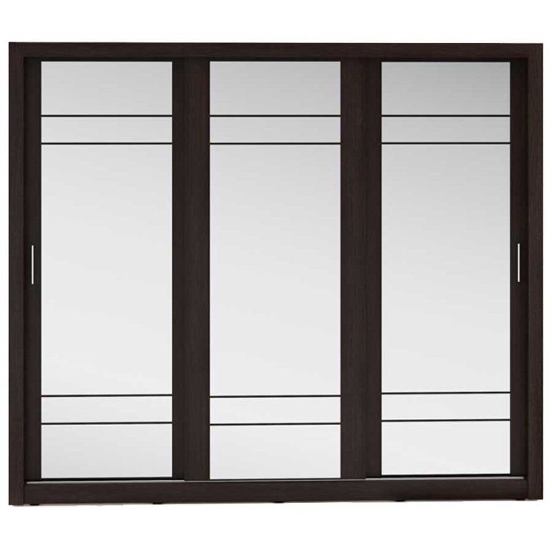 Kleiderschrank ARTI 2 mit drei Schiebetüren und Spiegeln LENART