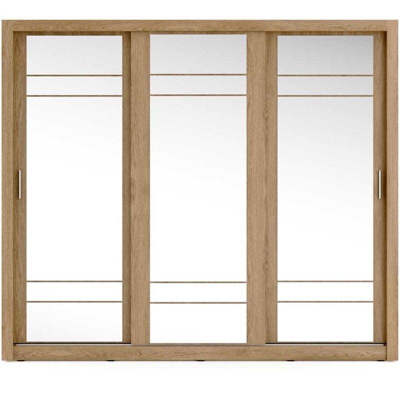 Kleiderschrank ARTI 2 mit drei Schiebetüren und Spiegeln LENART