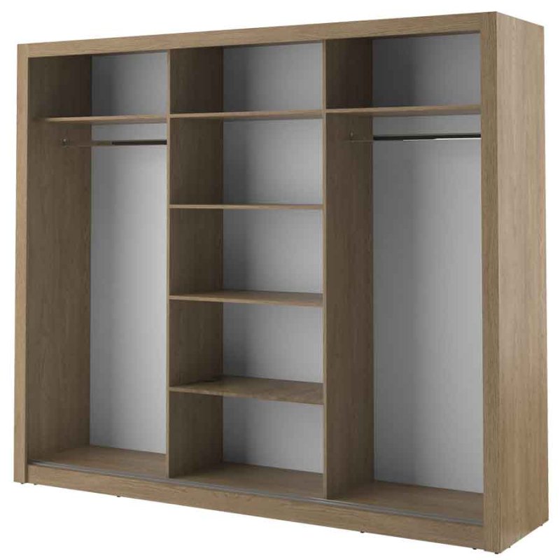 Kleiderschrank ARTI 2 mit drei Schiebetüren und Spiegeln LENART