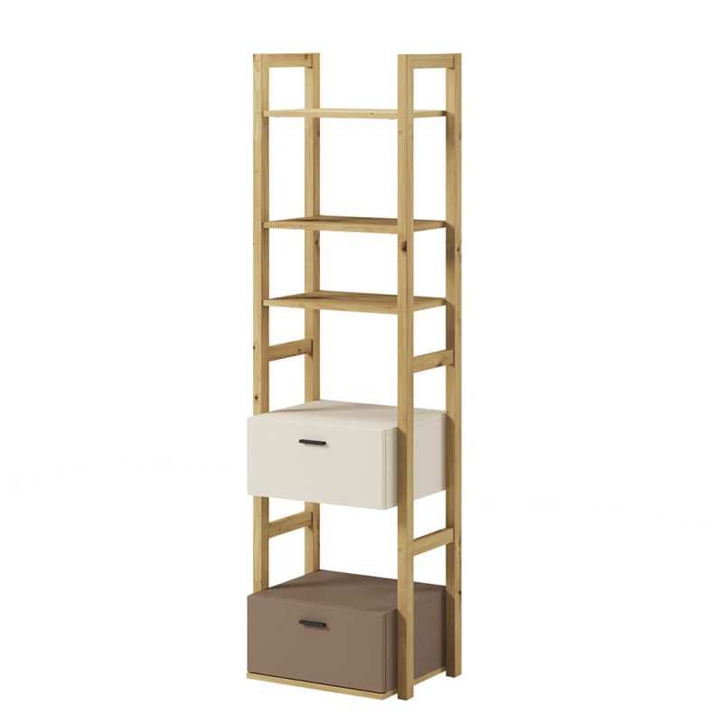 Bücherregal Lenart LENNY LY-03 Eiche Artisan/beige/Trüffel