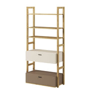 Bücherregal Lenart LENNY LY-02 Eiche Artisan/beige/Trüffel