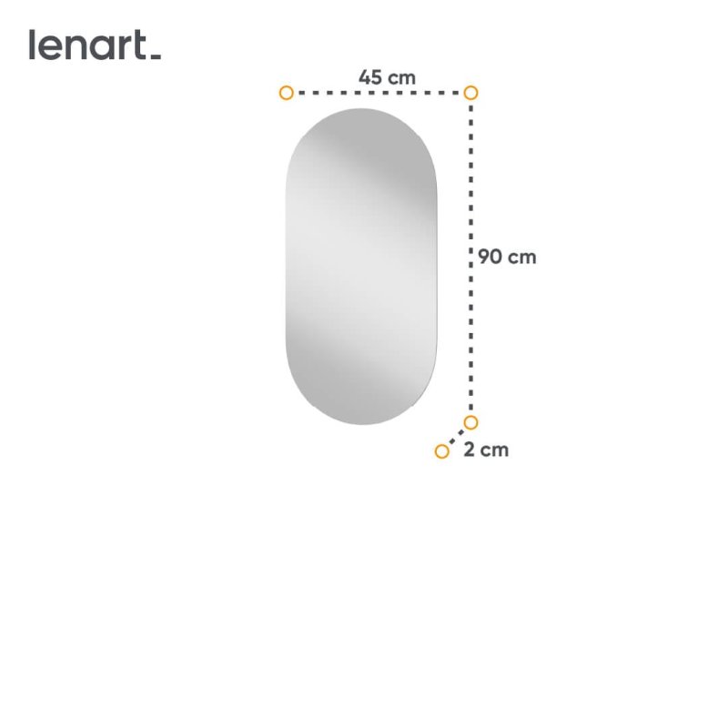 Spiegel Lenart HARMONY HR-04 Kaschmir/Trüffel
