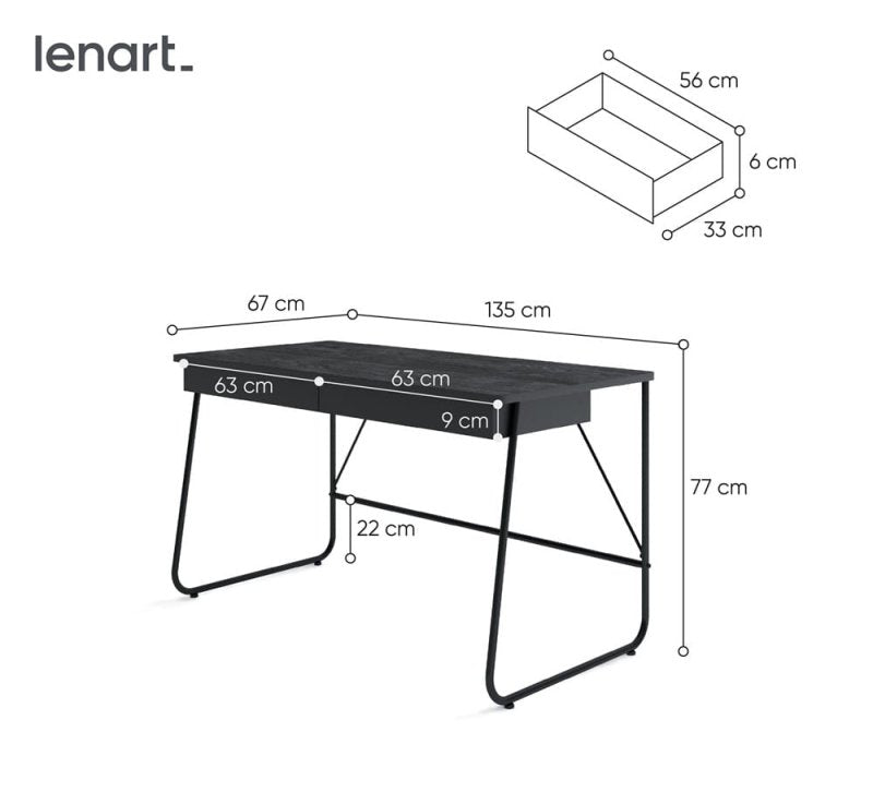 Schreibtisch Lenart MATCH masse