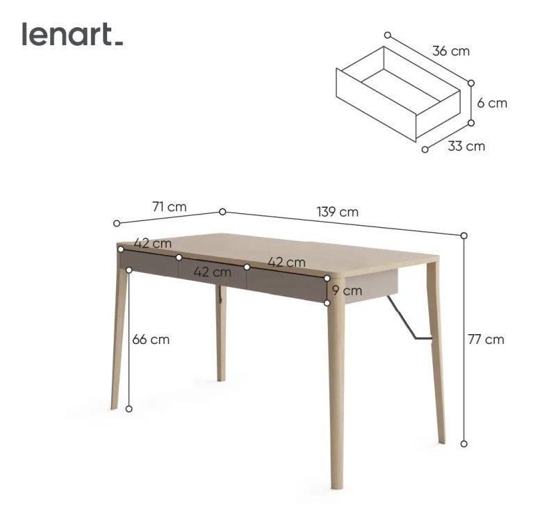 Schreibtisch Lenart MATCH masse