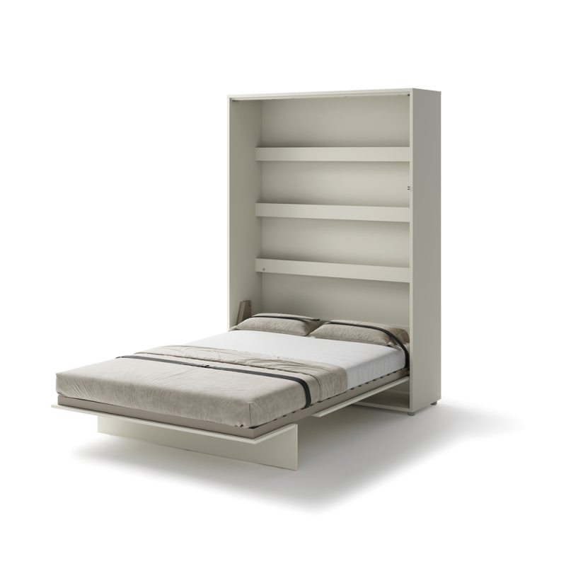 Wandklappbett 140x200 Vertikal Lenart BED CONCEPT Schrankbett Kashmir Beige BC-01