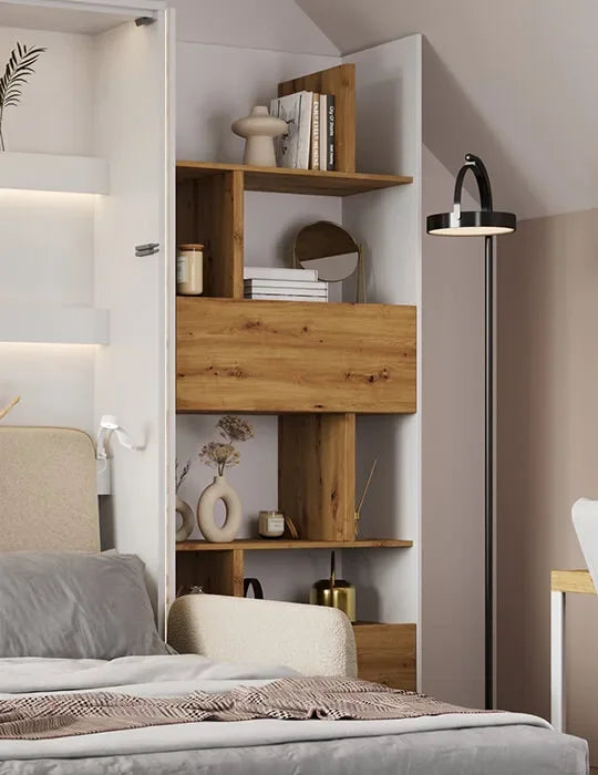 Bücherregal für Schrankbett Lenart BED CONCEPT BC-22 Kashmir Beige/Eiche Nagano 4