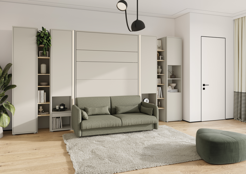 Bücherregal für Schrankbett Lenart BED CONCEPT BC-24 Kashmir Beige/Eiche Nagano 2