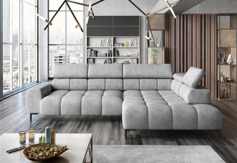 Ecksofa PLAZA L mit Relaxfunktion und Sitztiefenverstellung Elektrisch Sofa