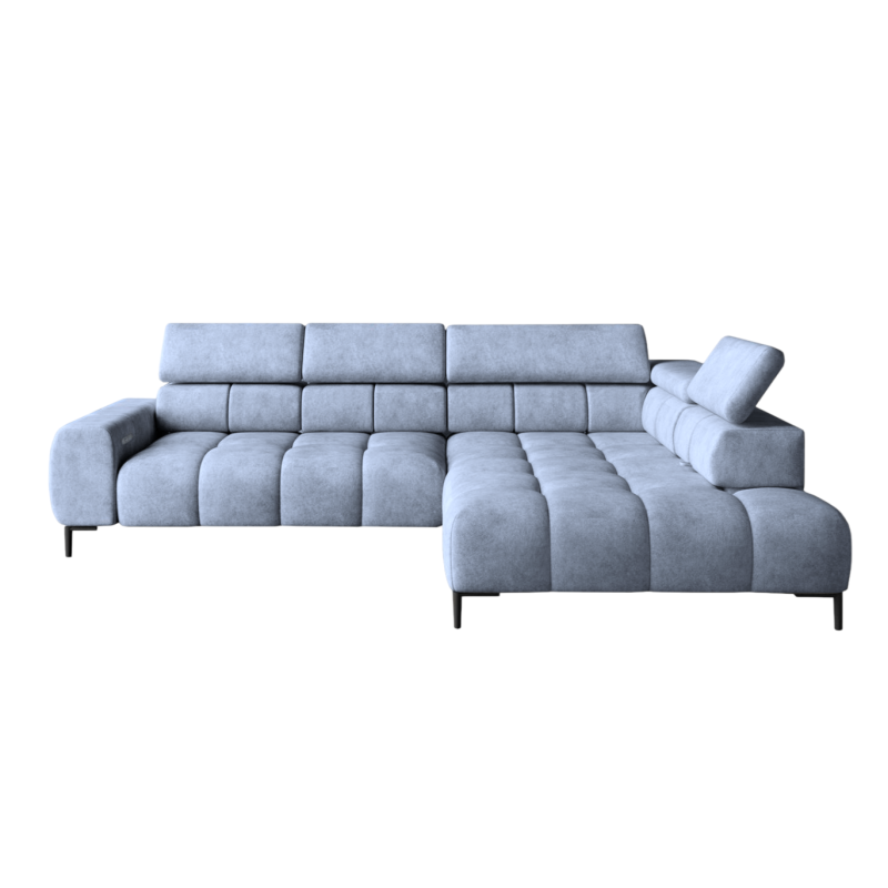 Ecksofa PLAZA L mit Relaxfunktion und Sitztiefenverstellung Elektrisch Grau (Monolith 84)