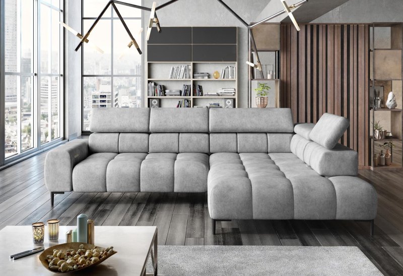 Ecksofa PLAZA L mit Relaxfunktion und Sitztiefenverstellung Elektrisch Sofa