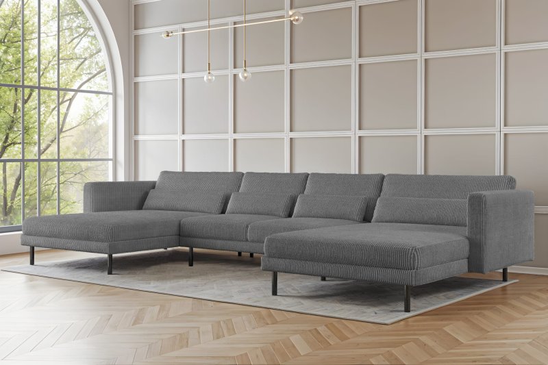 Modulares Ecksofa DANI U in U-Form  – großes Familiensofa modernes , Poso 60