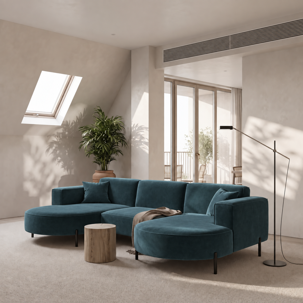 PARMA U HILLS Ecksofa, Noel 16, Dunkelblau