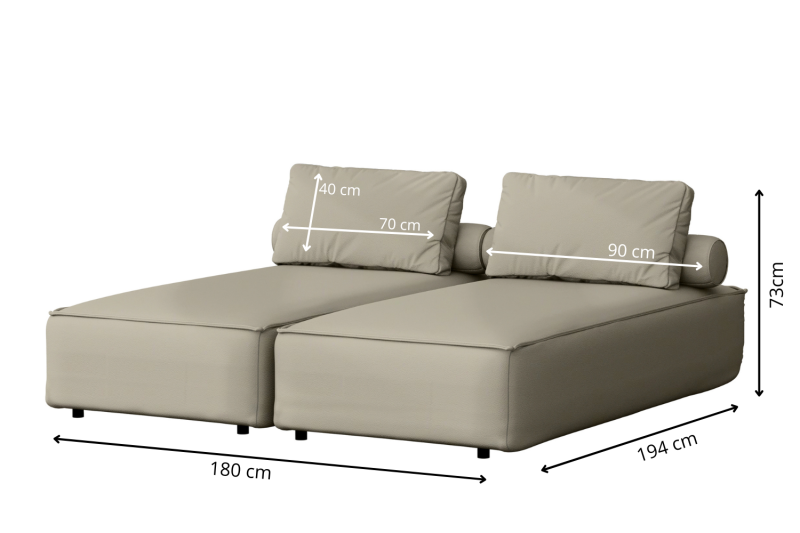 Doppel-Chaiselongue Abmessungen