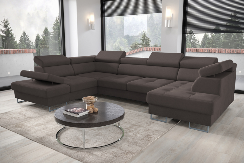 Ecksofa Galaxy Max II U-Form mit Schlaffunktion & Bettkästen Terra 26 links.png