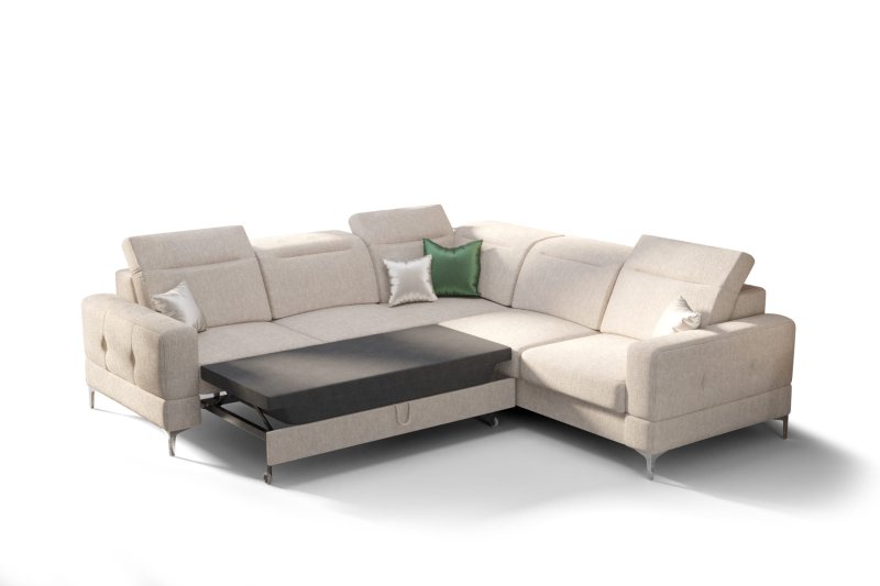 Corner Sofa mit Schlaffunktion, Ecksofa mit Schlaffunktion