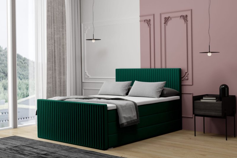 Boxspringbett RISE PREMIUM Hotelbett mit zwei Bettkasten kontinentales Bett