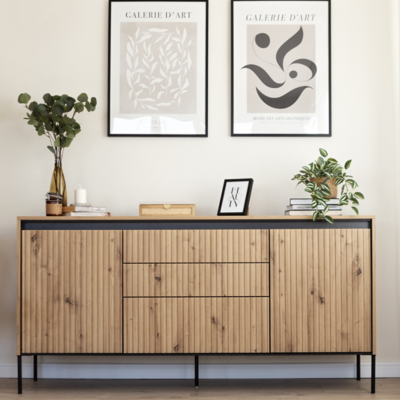 Kommode Trend TR-01 in Eiche Artisan – warme Holzoptik im skandinavischen Einrichtungsstil