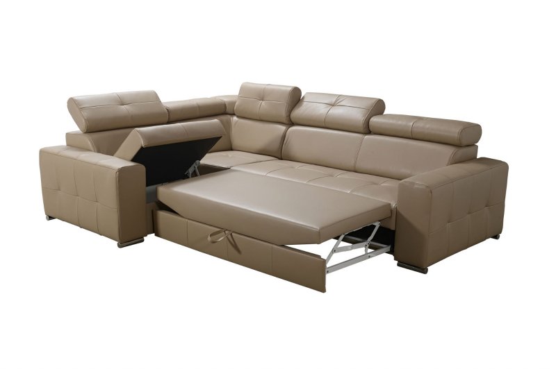 Ecksofa MARGO II Ledersofa Schlaffunktion und Bettkasten