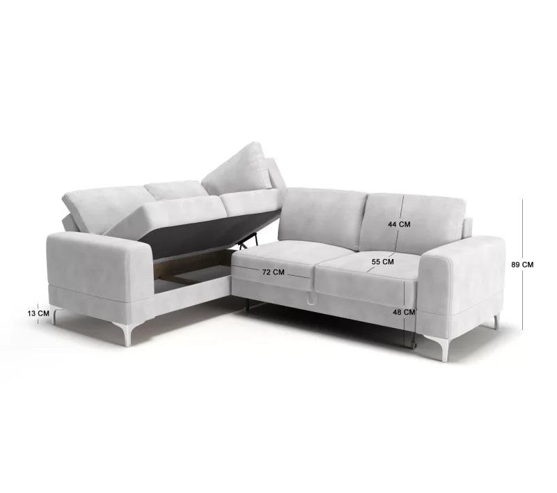 Ecksofa Leder ARIA II Ledersofa Abmessungen