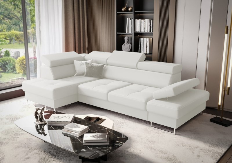 Ecksofa GALAXY MINI Ledersofa 170x280 cm Schlaffunktion Bettkasten