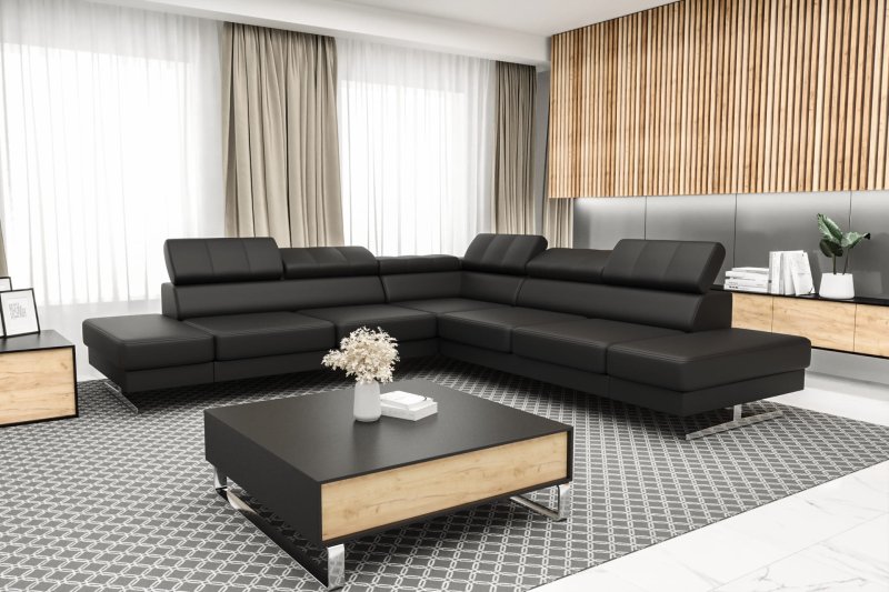 Ecksofa EMPORIO MAX Schwarz
