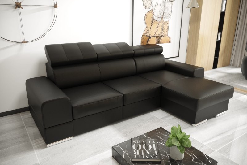 Ecksofa ROYAL MINI aus echtem Leder – 260x160 cm