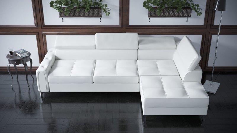 Ledersofa ORION L-Form 255x170 mit Schlaffunktion