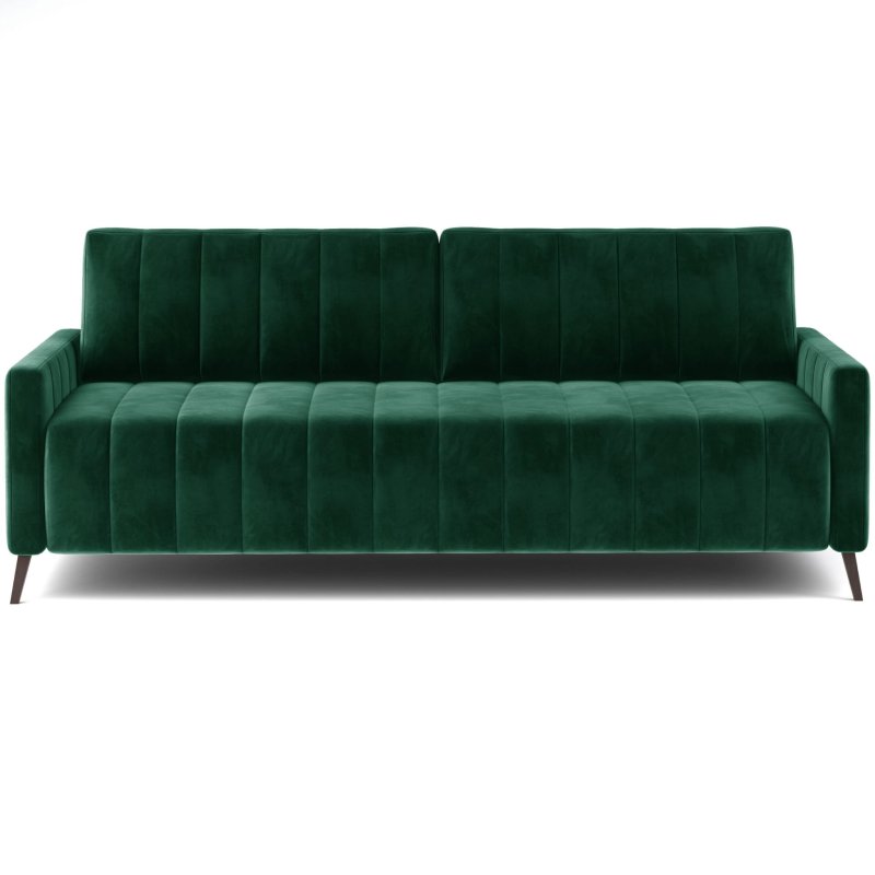 Sofa MOLLY mit Schlaffunktion und Bettkasten Couch Wohnlandschaft Flaschengrün