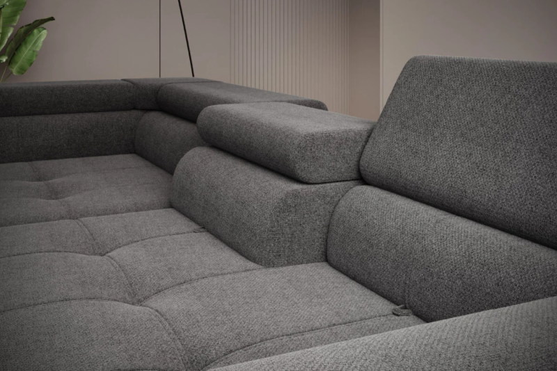 Ecksofa TEMPO mit Relaxfunktion Sitztiefenverstellung Schlafsofa mit Bettkasten
