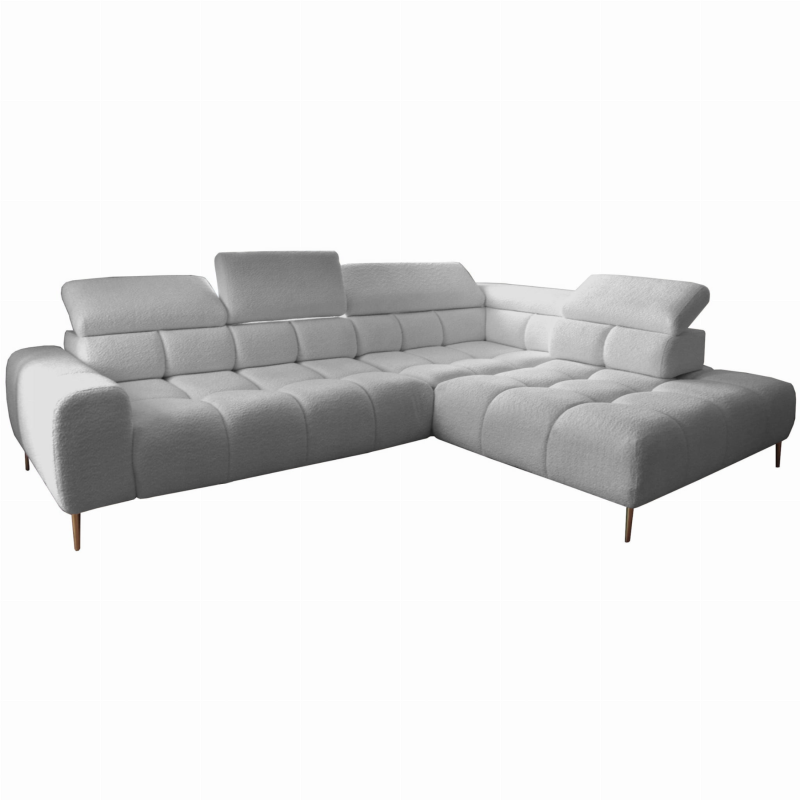 Ecksofa PLAZA L mit elektrischer Sitztiefenverstellung, verstellbaren Kopfstützen & Rückenlehnen – Bouclé, Quelle 83 - Hellgrau.png