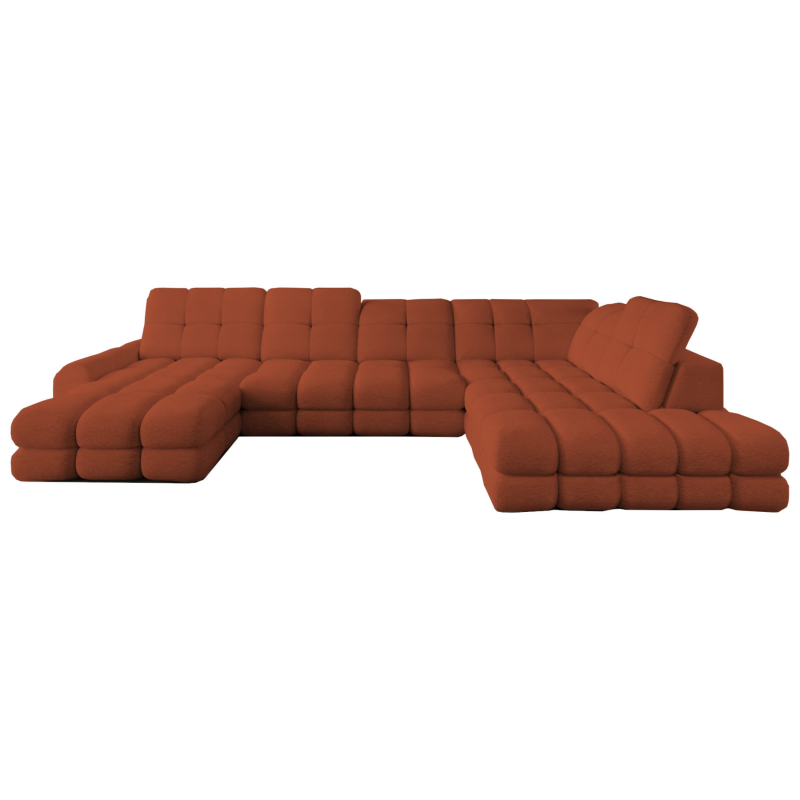 Ecksofa mit elektrischer Sitzverstellung TOLLO XL Schlaffunktion Bettkasten U-form 400x217 (Aphrodite 9 Deep Terra)