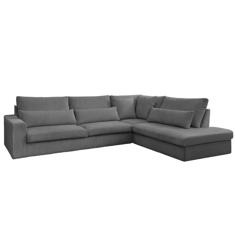 Ecksofa SVEN – modernes Sofa in L-Form 315x245 cm, freistehend, bequem und stilvoll - Grau