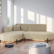 Parma Studio Hills – Ecksofa L-Form, Metallfüße, HR-Schaum &amp; hoher Komfort - Creme Beige (Quelle 06)