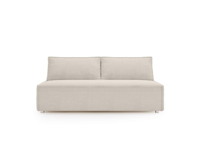 Luna 2-Sitzer Sofa mit Schlaffunktion und Bettkasten, Stoff Poso 100