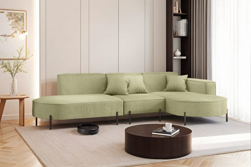Parma Hills L – elegantes Ecksofa in L-Form mit hohen Beinen