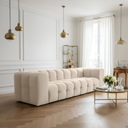 BALOO 4-Sitzer Sofa, Modernes Design & luxuriöser Komfort für dein Wohnzimmer - Beige (Tiffany 02)