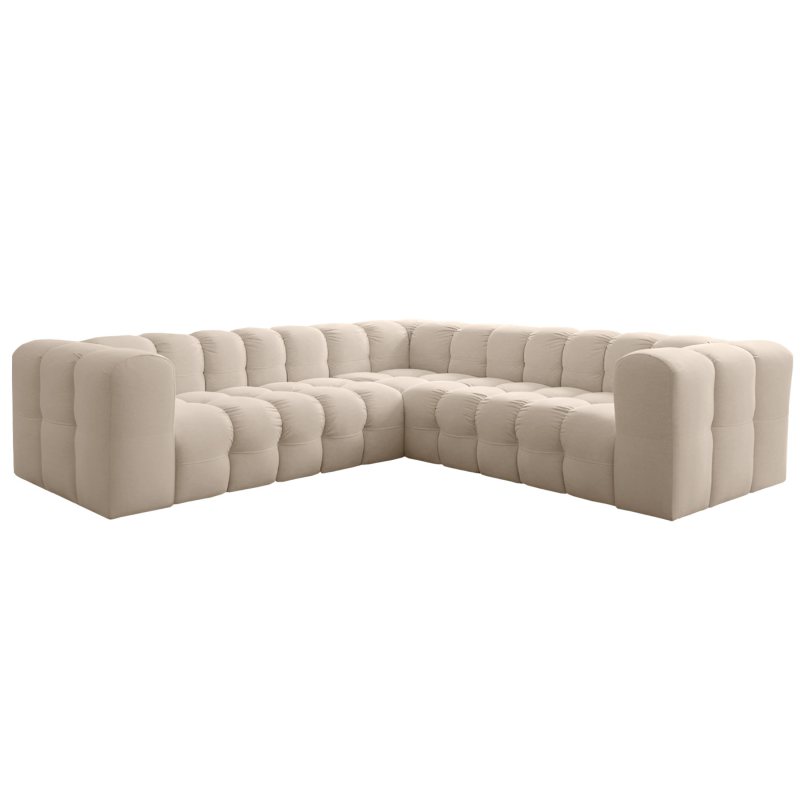 BALOO Corner Ecksofa 270x270 cm – modernes Design & Komfort mit hochwertiger HR-Schaumstoff-Polsterung - Beige (Tiffany 02)