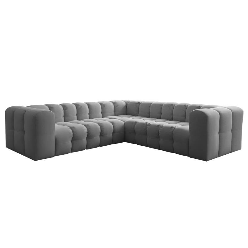 BALOO Corner Ecksofa 270x270 cm – modernes Design & Komfort mit hochwertiger HR-Schaumstoff-Polsterung - Grau (Tiffany 16).png
