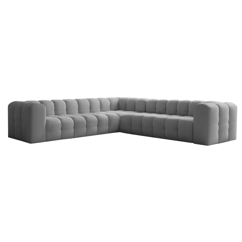 Ecksofa BALOO CORNER 300x300 cm – Komfort mit HR-Schaum und Wellenfedern - Grau (Tiffany 16)