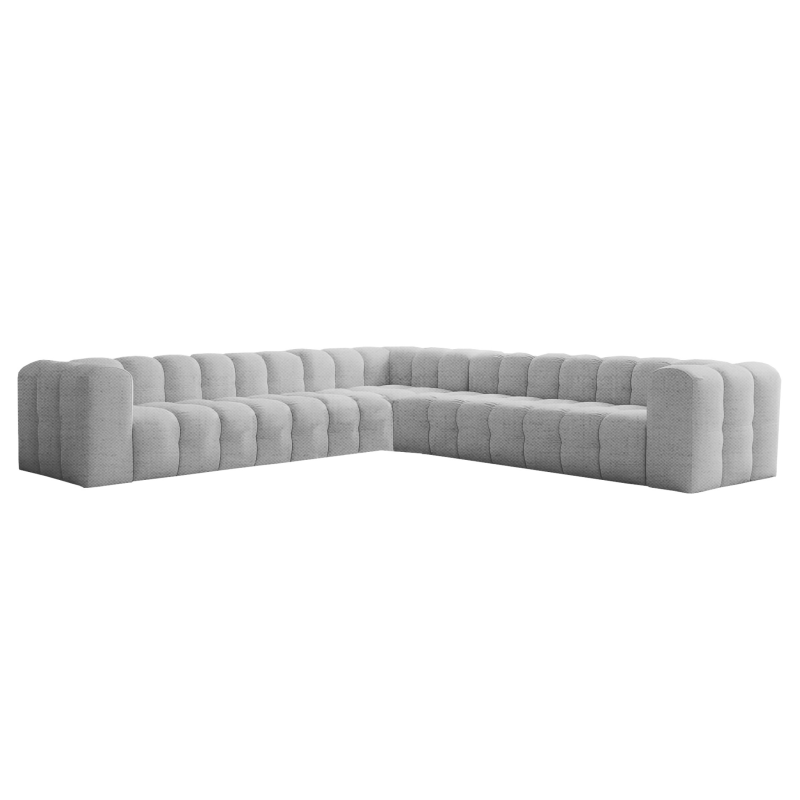 Ecksofa BALOO CORNER 330x330 cm – Komfort mit HR-Schaum und Wellenfedern - Hellgrau, Stoff Moly 70.png