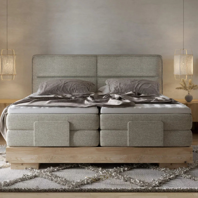 VALSEN Boxspringbett mit elektrischer Verstellung und 7-Zonen-Matratze – Komfortabler Schlaf im klassischen Stil - 180x200 cm