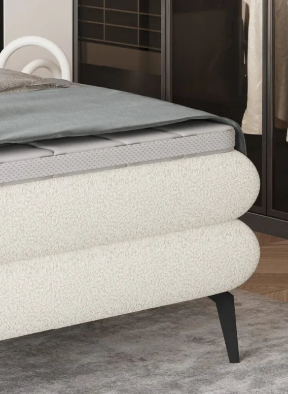 Boxspringbett Ovo mit rundem Kopfteil – Elegantes Design & maximaler Komfort