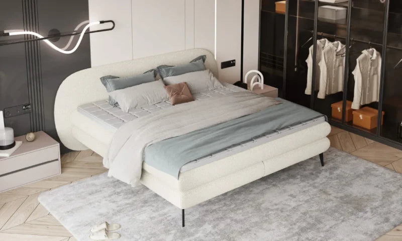 Boxspringbett Ovo mit rundem Kopfteil – Elegantes Design & maximaler Komfort