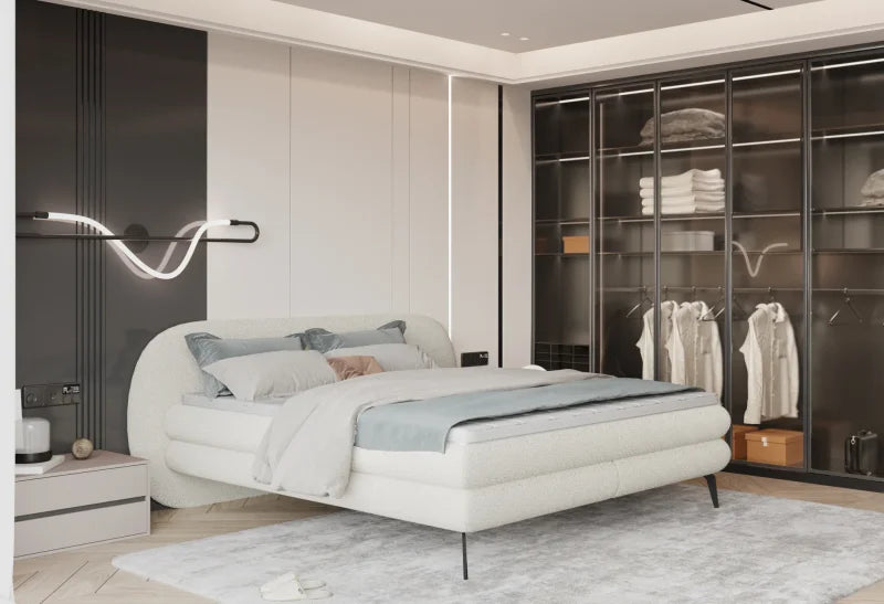 Boxspringbett Ovo mit rundem Kopfteil – Elegantes Design & maximaler Komfort