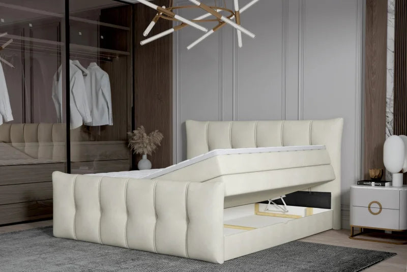 Boxspringbett mit 7-Zonen-Taschenfederkern & Stauraum
