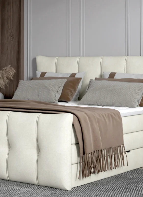 Boxspringbett mit 7-Zonen-Taschenfederkern & Stauraum