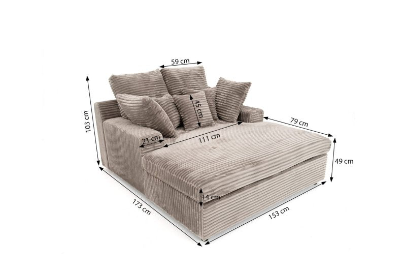 LAZY ONE Chaiselongue Maße